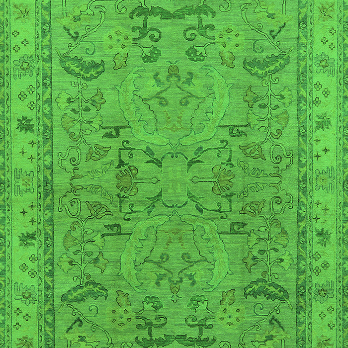 Machine Washable Oriental Green Industrial Area Rugs, wshurb559grn