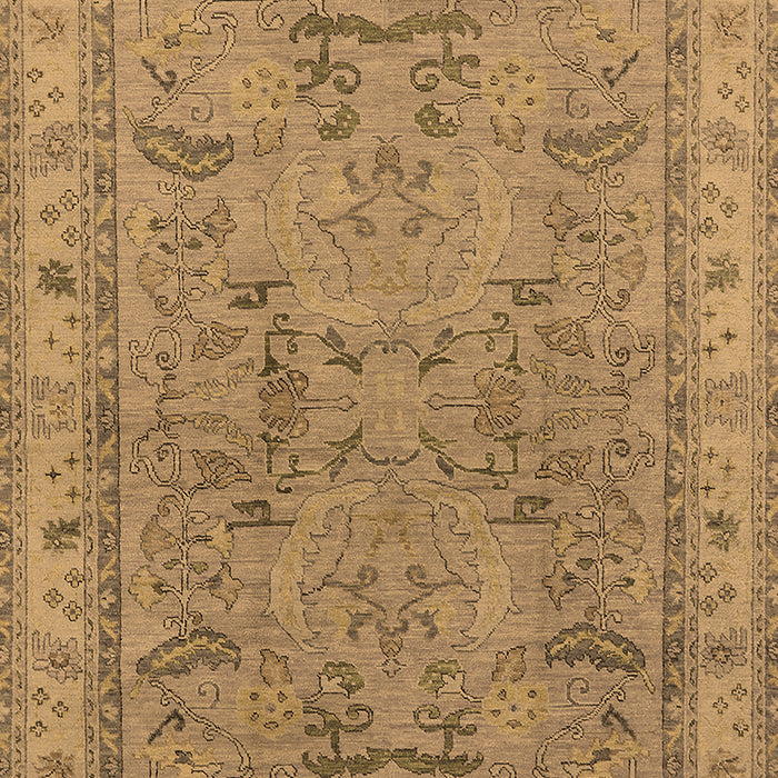 Machine Washable Oriental Brown Industrial Rug, wshurb559brn