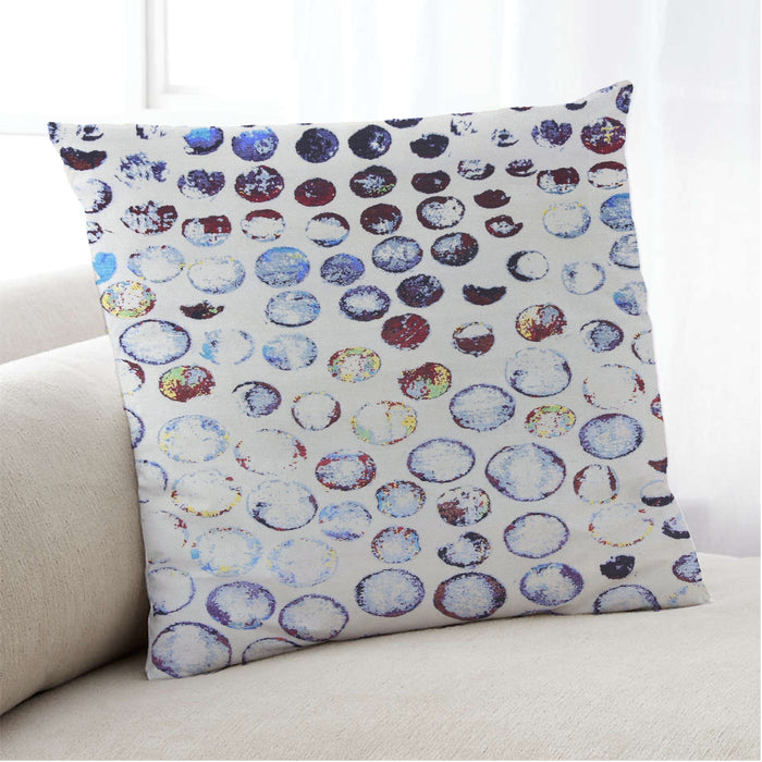Lifestyle Image of Mid-Century Modern Urban Square Off White Beige Throw Pillow, 18 inch by 18 inch, pwurb55