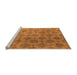 Sideview of Machine Washable Oriental Orange Industrial Area Rugs, wshurb560org