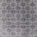 Square Mid-Century Modern Mist Blue Oriental Rug, urb560