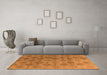 Machine Washable Oriental Orange Industrial Area Rugs in a Living Room, wshurb560org