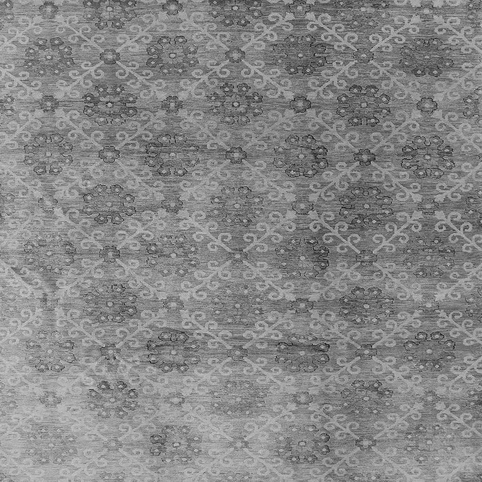 Square Machine Washable Oriental Gray Industrial Rug, wshurb560gry