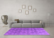 Machine Washable Oriental Purple Industrial Area Rugs in a Living Room, wshurb560pur