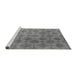 Sideview of Machine Washable Oriental Gray Industrial Rug, wshurb560gry