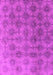 Machine Washable Oriental Pink Industrial Rug, wshurb560pnk