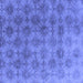 Square Machine Washable Oriental Blue Industrial Rug, wshurb560blu