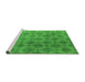 Sideview of Machine Washable Oriental Green Industrial Area Rugs, wshurb560grn