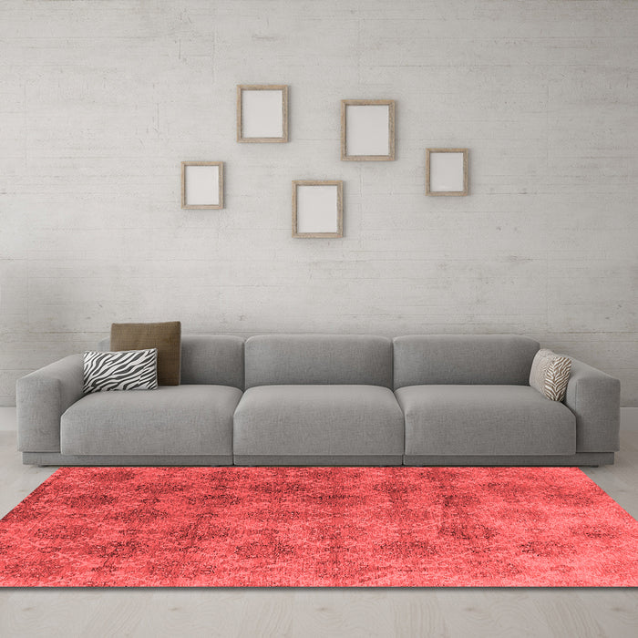 Industrial Red Washable Rugs