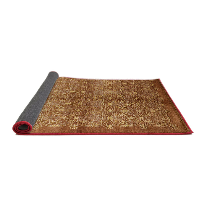 Sideview of Mid-Century Modern Red Oriental Rug, urb561