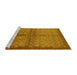 Sideview of Machine Washable Oriental Yellow Industrial Rug, wshurb561yw