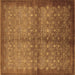 Square Oriental Brown Industrial Rug, urb561brn