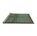 Sideview of Machine Washable Oriental Light Blue Industrial Rug, wshurb561lblu