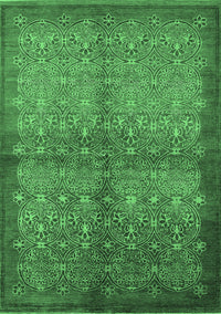 Oriental Emerald Green Industrial Rug, urb561emgrn