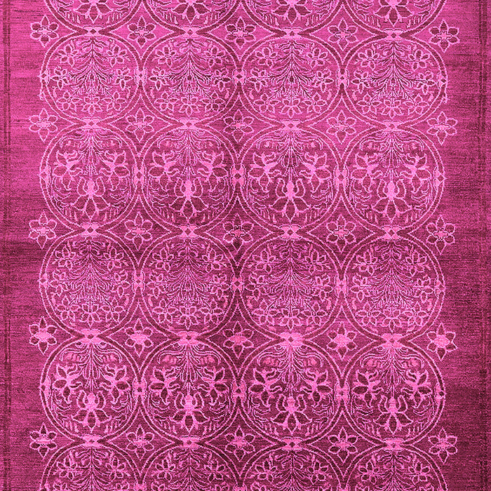 Machine Washable Oriental Pink Industrial Rug, wshurb561pnk