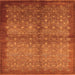 Square Oriental Orange Industrial Rug, urb561org