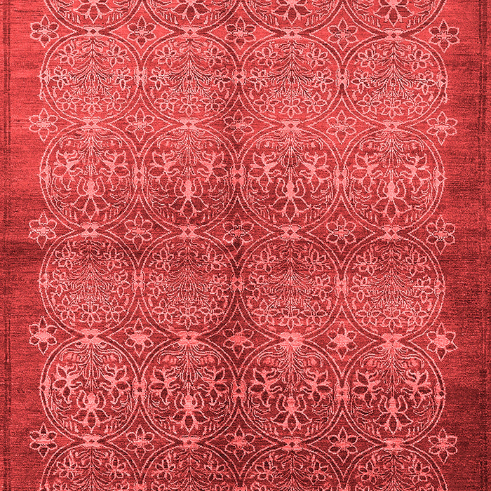 Machine Washable Oriental Red Industrial Rug, wshurb561red