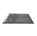 Sideview of Machine Washable Oriental Gray Industrial Rug, wshurb561gry