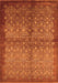 Machine Washable Oriental Orange Industrial Area Rugs, wshurb561org