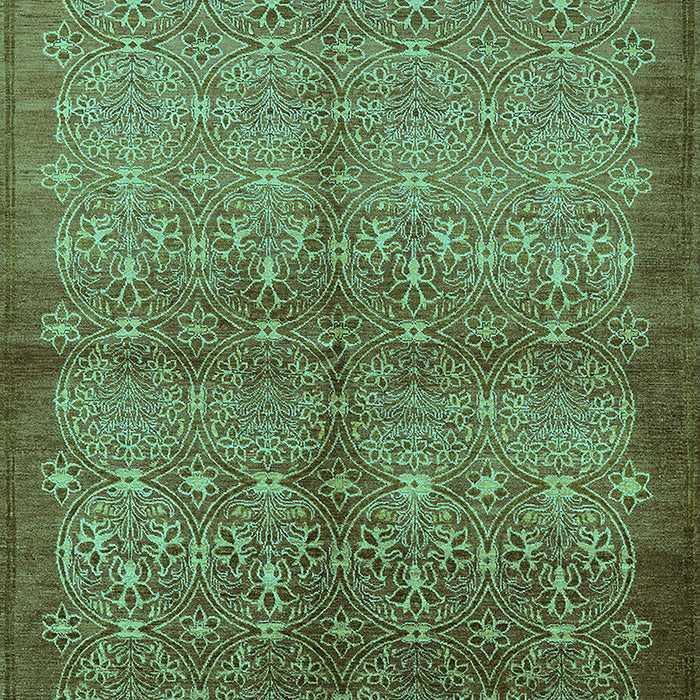 Machine Washable Oriental Turquoise Industrial Area Rugs, wshurb561turq