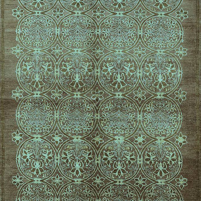 Machine Washable Oriental Light Blue Industrial Rug, wshurb561lblu