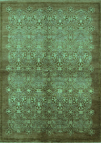 Oriental Turquoise Industrial Rug, urb561turq