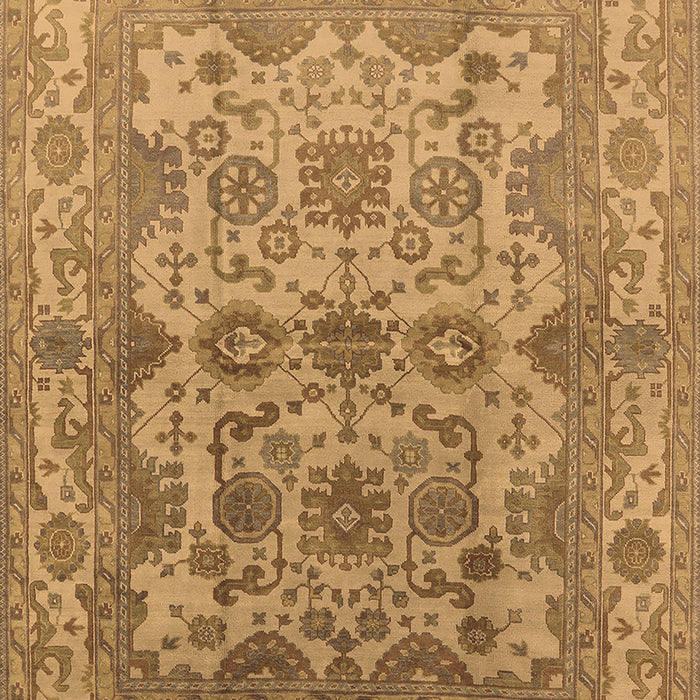 Machine Washable Oriental Brown Industrial Rug, wshurb562brn