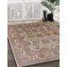 Machine Washable Industrial Modern Light French Beige Brown Rug in a Family Room, wshurb562