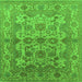 Square Oriental Green Industrial Rug, urb562grn