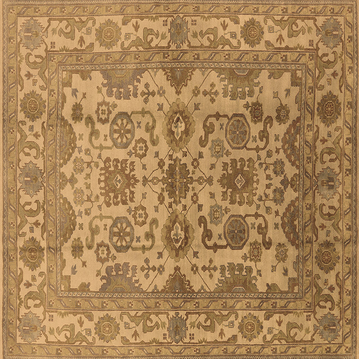 Square Oriental Brown Industrial Rug, urb562brn