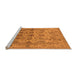 Sideview of Machine Washable Oriental Orange Industrial Area Rugs, wshurb562org