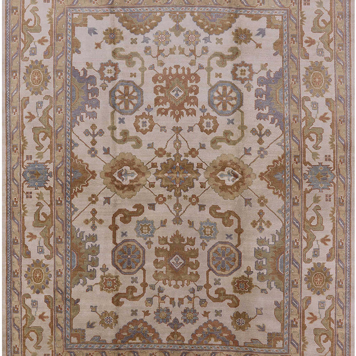 Mid-Century Modern Light French Beige Brown Oriental Rug, urb562