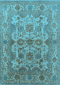 Oriental Light Blue Industrial Rug, urb562lblu