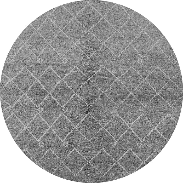 Round Oriental Gray Industrial Rug, urb563gry
