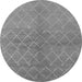 Round Oriental Gray Industrial Rug, urb563gry