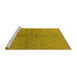 Sideview of Machine Washable Oriental Yellow Industrial Rug, wshurb563yw