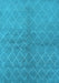 Machine Washable Oriental Light Blue Industrial Rug, wshurb563lblu