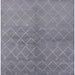 Square Machine Washable Industrial Modern Mist Blue Rug, wshurb563