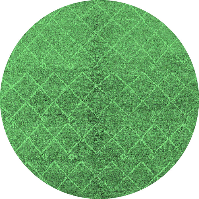 Round Oriental Emerald Green Industrial Rug, urb563emgrn