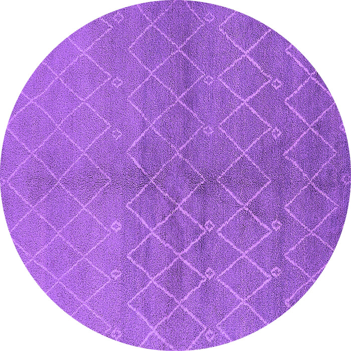 Round Machine Washable Oriental Purple Industrial Area Rugs, wshurb563pur