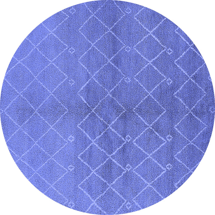 Round Oriental Blue Industrial Rug, urb563blu