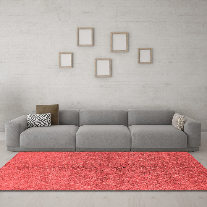 Industrial Red Washable Rugs
