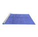 Sideview of Machine Washable Oriental Blue Industrial Rug, wshurb563blu