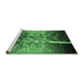 Sideview of Machine Washable Oriental Emerald Green Industrial Area Rugs, wshurb564emgrn