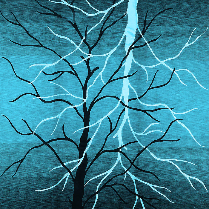 Machine Washable Oriental Light Blue Industrial Rug, wshurb564lblu