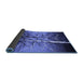 Sideview of Oriental Blue Industrial Rug, urb564blu