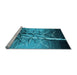 Sideview of Machine Washable Oriental Light Blue Industrial Rug, wshurb564lblu