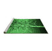 Sideview of Machine Washable Oriental Green Industrial Area Rugs, wshurb564grn