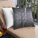 Front View of Mid-Century Modern Urban Square Charcoal Black Throw Pillow, 18 inch by 18 inch, pwurb564