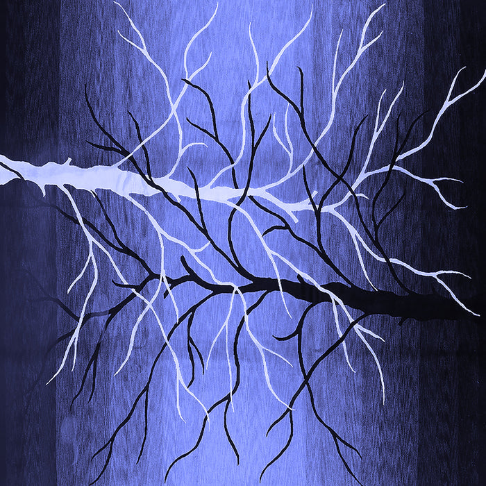 Square Oriental Blue Industrial Rug, urb564blu